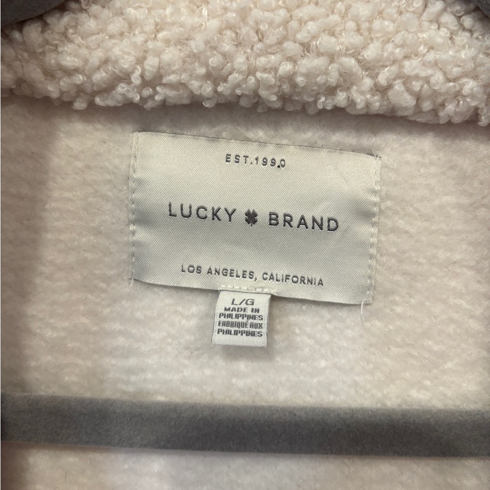 Lucky Brand Sherpa Jacket - Cream - Picture 6 of 6